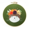 thumbnail image 2 of Birdeem Embroidery Hoop Flower Kit for Beginner Embroidery Cats New Product Embroidery Diy Stereoscopic Beginner Basic Fabric Material Pack, 2 of 5