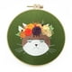 thumbnail image 1 of pstuiky Kit de bordado de flores para principiantes, incluye bastidor para bordar gatos, kit de bordado DIY estereoscópico para principiantes, paquete básico de tela, 1 of 5