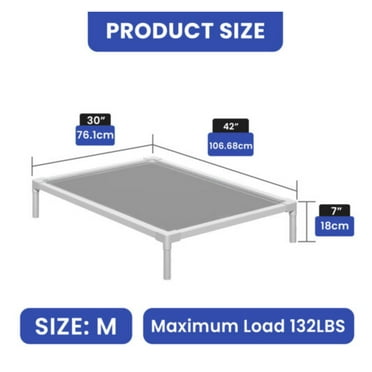42" Dog Elevated Raised Bed Cat Pet Cot Sleep Hammock Mesh Portable Mattress Mat