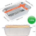 thumbnail image 2 of Disposable Bread Pans With Lids Bakeware Set,30 Pack, 1.5lb Aluminum Foil Loaf Pans, Perfect for Baking, Storing, Freezing Food or Take-out, 2 of 4
