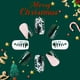 thumbnail image 4 of 24 uñas postizas con diseño de copo de nieve y glitter dorado. Aplicación con pegamento., 4 of 4