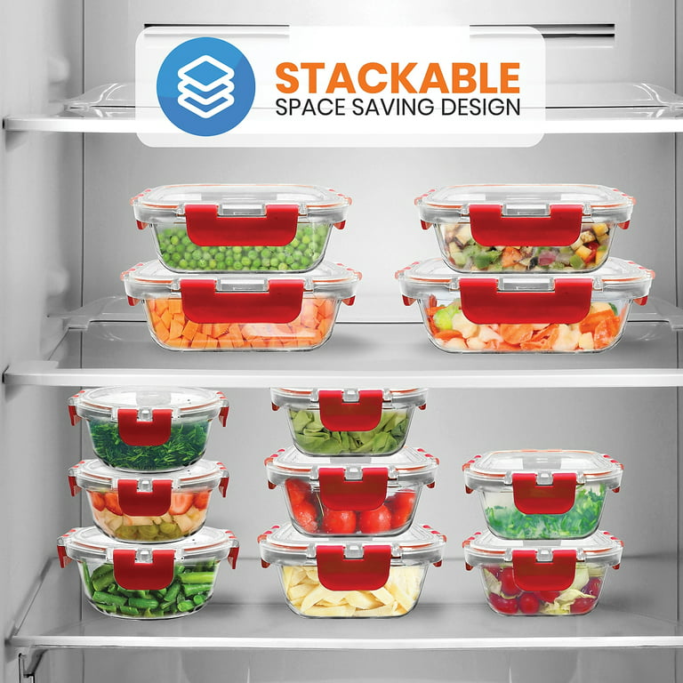 Glasslock 10 Piece Oven, Freezer, And Microwave Safe Stackable Glass Food  Storage & Bakeware Container Set W/ Latching Lids For Storage And Meal Prep  : Target