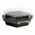 thumbnail image 2 of Dart OctaView Hinged-Lid Cold Food Containers, 42 oz, 9.57 x 9.2 x 3.2, Black/Clear, 100/Carton -SCC864612PS94, 2 of 2