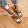 thumbnail image 3 of 5 Pairs Womens Knit Cat Socks Vintage Soft Cabin Warm Socks Thick Knit Cozy Winter Socks for Women Gifts, 3 of 8