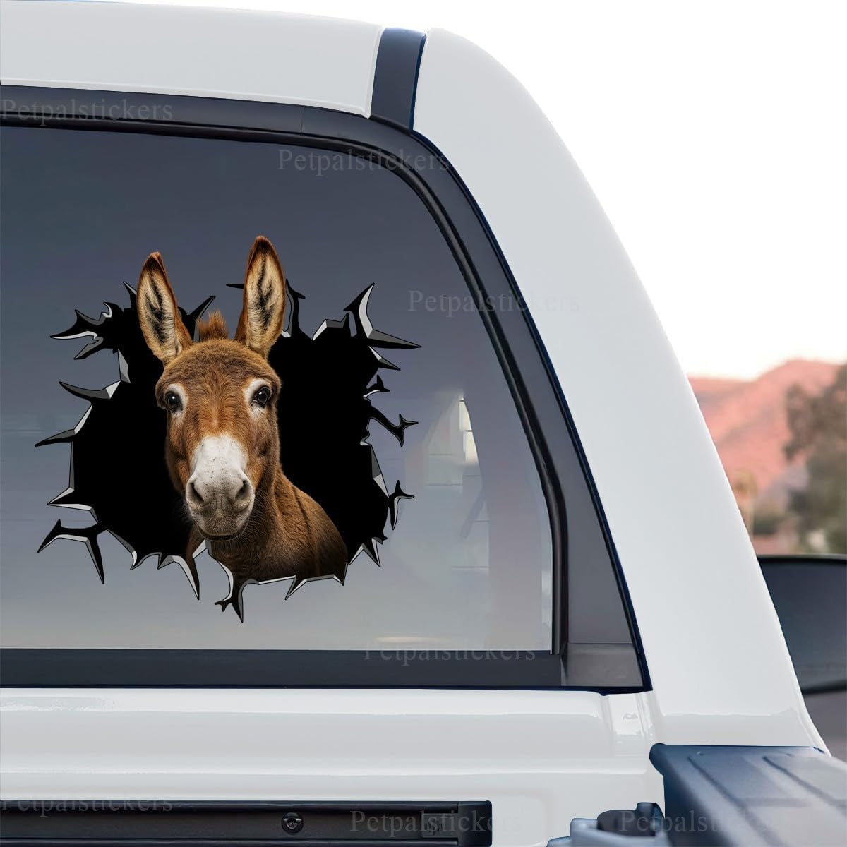 Farm Animal Stickers Sea Animal Sticker Zoo Animal Decal Cute Face Car Decal (Donkey Stickers)