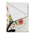 thumbnail image 2 of Hipster Soft Flannel Fleece Throw Blanket, Love What You Do Words on a Deer Elk Head with Flowers Horns and Hot Air Balloon, Cozy Plush for Indoor and Outdoor Use, 50" x 70", Multicolor, by Ambesonne, 2 of 5