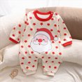 thumbnail image 2 of CAUYDY 0 3 6 9 12 18 24 Months Preemie Boys Sleepwear Baby Clothes Newborn Long Sleeve Romper Fall Winter Infant Boy Soft Pajamas Toddler Bodysuit Watermelon Red for Sizes 0-3 Months, 2 of 4