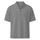 thumbnail image 4 of Blusas y camisas de manga corta y cuello redondo para hombre, de pana, color liso, informales, a la moda, con medio botón, cuello alto, manga corta, de poliéster., 4 of 6