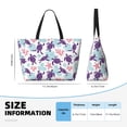 thumbnail image 5 of KLL Ornamental Turtles Print Large Beach Tote Bag Women Waterproof Sandproof Zipper Beach Tote Bag for Pool Gym Grocery Travel with Wet Pocket, 5 of 7
