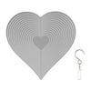 Toteaglile 3D Flowing-Light Effect Decor House Hanging Decoration Gifts 25 X 25 Cm Silver Heart Spinners