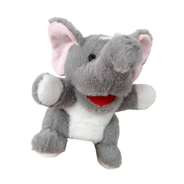 Marionetas de mano para niños, juguetes de peluche suaves que desarrollan la inteligencia. elefante