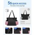 thumbnail image 3 of Complete 3-in-1 Bow Tote Set: Yoga Bag with Wet Pocket & Mat Holder for Work Commute Gym Travel, 3 of 8