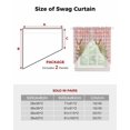 thumbnail image 6 of Easter Day Swag Valances for Windows, Easter Bunny Easter Eggs Daisy Plaid Pink Rod Pocket Sheer Valances for Small Windows, Swag Toppers Light Filtering for Kitchen Living Room 2 Panels 36''x36'', 6 of 6
