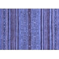 thumbnail image 1 of Ahgly Company Machine Washable Indoor Rectangle Abstract Blue Modern Area Rugs, 2' x 4', 1 of 4