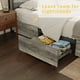 thumbnail image 5 of Bed frame with storage headboard and 4 drawers LED light metal platform noiseless mattress base with sturdy metal slats support My Lux Decor Round, 5 of 9