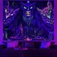 thumbnail image 2 of Tapiz de luz negra de Halloween para pared de dormitorio, tapiz de pared con diseño de búho psicodélico que reacciona a los rayos ultravioleta, 2 of 4