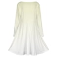 thumbnail image 5 of Aesthetic 0yster White And White Gradient Long Sleeve Dresses For Women Vintage Elegant Party Dress Oversized V-neck Dress S-8XL, 5 of 7