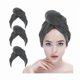 thumbnail image 1 of wonima11 Microfiber Hair Drying Cap Hair Towel Turban Twist for Women Fast Drying Towels Head Turban Absorbent Soft Lightweight 3 Pack Grey, 1 of 1