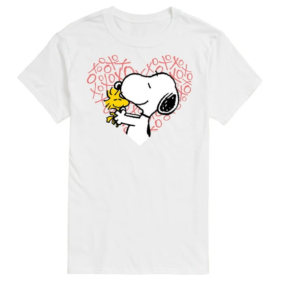 Peanuts - Snoopy Woodstock Xo Heart - Men's Short Sleeve Graphic T-Shirt