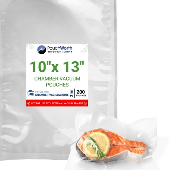 200 pcs Clear 10" x 13", 3 mil Vacuum Chamber Bags
