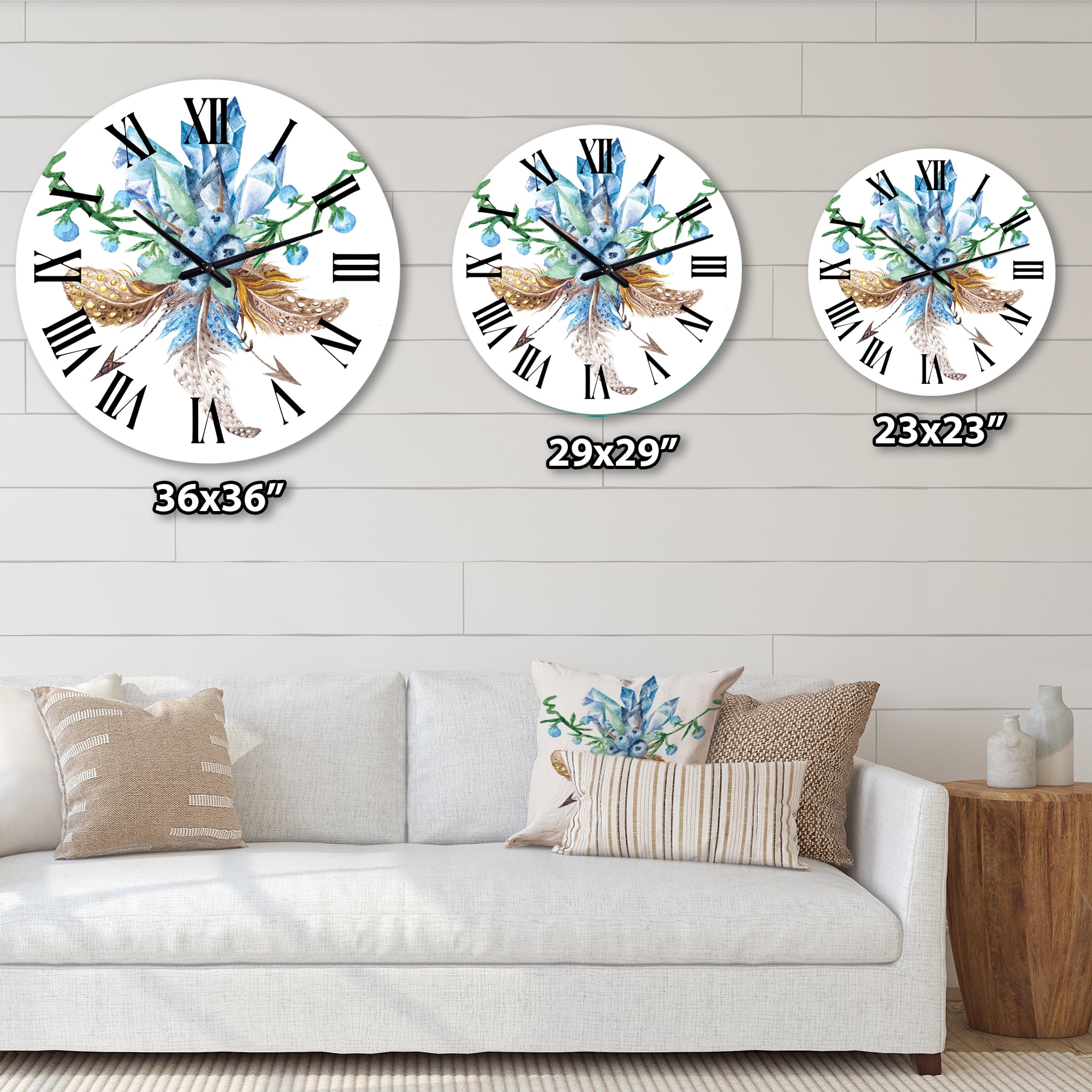 Designart 1 in Quartz Traditional Wall Clock