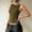 Army Green, variant on Womens Lined Sleeveless Tank Tops Women's Bow Tie Open Back Tank Top Sleeveless Boat Neck Cut Out Crop Tops(Army Green,L)