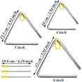thumbnail image 3 of 3 Pieces Kids Musical Triangles, Triangle Instrument, Percussion Musical Instrument, Beater Metal Percussion Instrument, 4/5/6 inch Kid Musical Triangles for Child, School, Early Education Toy, 3 of 7