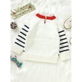 thumbnail image 6 of LMLYSoH Baby Knitted Sweater Christmas Santa/Elk Print Casual Warm Long Sleeve Pullovers Infant Knitwear for Toddler, 6 of 9