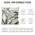 thumbnail image 5 of BANET Sage Green Flower Pillow Cover Minimalist Modern Throw Pillow Cover Square Cushion Covers for Outdoor Couch Sofa Living Room Home Decor White, 5 of 5