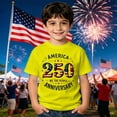 thumbnail image 2 of American 250 Anniversary Shirt Boys Independence Day Printed Casual Crewneck Short Sleeve Tee Girls 4Th of July Shirt Yellow 7-8 Years, 2 of 5