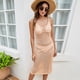 thumbnail image 1 of Falda larga con tirantes de punto con huecos para mujer, falda larga de punto sexy para vacaciones en la playa, europea y americana, verano, 1 of 3