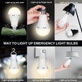 thumbnail image 5 of Emergency Rechargeable Light Bulbs,6 Pack Battery Operated Backup Light Bulb for Power Outage Camping Outdoor Hurricane 9W E27 8500K 1200mAh White Equivalent Self-Charging LED Light Bulbs, 5 of 9