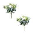 thumbnail image 3 of AYktou 2 Pcs Artificial Plants Leaves Greenery Plants, 13.8 Inch Sprawling Plants Leaves Gradient Color Texture Faux Plants Bouquet Fillers for Vase Floral Arrangement Table Centerpiece Home Decor, 3 of 7