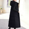 thumbnail image 3 of Lovskoo Womens Winter Coats Hooded Quilted Puffer Vest Pocket Long Jacket Sleeveless Cotton Padded Waistcoat Black, 3 of 7