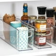 thumbnail image 2 of Plastic Stackable Pantry Bin -  Storage Bins with Handles for Cabinets or Fridge - Set of 2, 2 of 7
