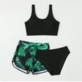thumbnail image 2 of TSHXS Girls Bathing Suits Size 12-14 Swimsuit For Teens Girls Swimsuit 3 Piece Bathing Suit Bikini Set Girls' Swimwear With Shorts Green 13-14 Years, 2 of 7