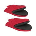 thumbnail image 2 of 2 piezas Guantes de horno de horno corto al horno multipropósito Anti slip horno soporte para olla de bote de soporte para macetas para la barbacoa de Rojo, 2 of 8