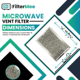 thumbnail image 4 of 2 Pack FilterMee Brand Microwave Grease Filter Compatible with LG Model # 5230W1A012A, 5230W1A012B, 5230W1A012C., 4 of 5