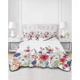 thumbnail image 2 of Twin XL Quilt Bedding Set, Farmhouse Flowers Reversible Summer Quilt 3 Pieces, Blue Florals Petals Botanical Minimalist Lightweight Bedspreads Coverlets with 2 Pillow Shams for All Seasons, 2 of 5