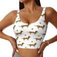thumbnail image 2 of Lsque Dachshund Going To Play Tennis Printed Women'S Sports Bra, Compression, Moisture Wicking, High-Impact Sports Bra For Women,Supportive sports bra-Small, 2 of 9