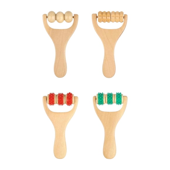Drezz Multifunctional Wooden Massage Roller, Compact And Practical, Ideal for Massaging The Head, Back, Shoulders And Legs. Easy to Use.