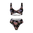 thumbnail image 5 of Honeii Bouquet Print Women’s Bikini Set,Two Piece Swimsuit Bathing Suits,Stylish High Elasticity Swimwear for Beach and Pool, 5 of 7