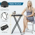 thumbnail image 5 of Folding TV Dinner Tray Table with No Assembly Required, Portable End Table for Eating, Foldable Snack Table for Bed Sofa, Black, 5 of 7