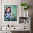 thumbnail image 2 of Cuadros Decorativos 5D DIY diamante pintura completo cuadrado taladro chica y conejo pared decoración Rhinestone JShteea Nuevos Originales, 2 of 8