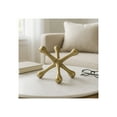 thumbnail image 3 of Decorative Metal Jack Sculpture for Home Décor - Modern Figurine for Bathroom, Office, and Living Room Décor - Abstract Accent for Entryway, Shelf Display, and Coffee Table - 6", Gold & Metallic, 3 of 13