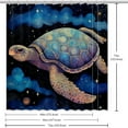thumbnail image 6 of Sea Turtle Waterproof Printed Shower Curtain Set with Hooks - Bathroom Decoration - Curtain Sets, 6 of 6