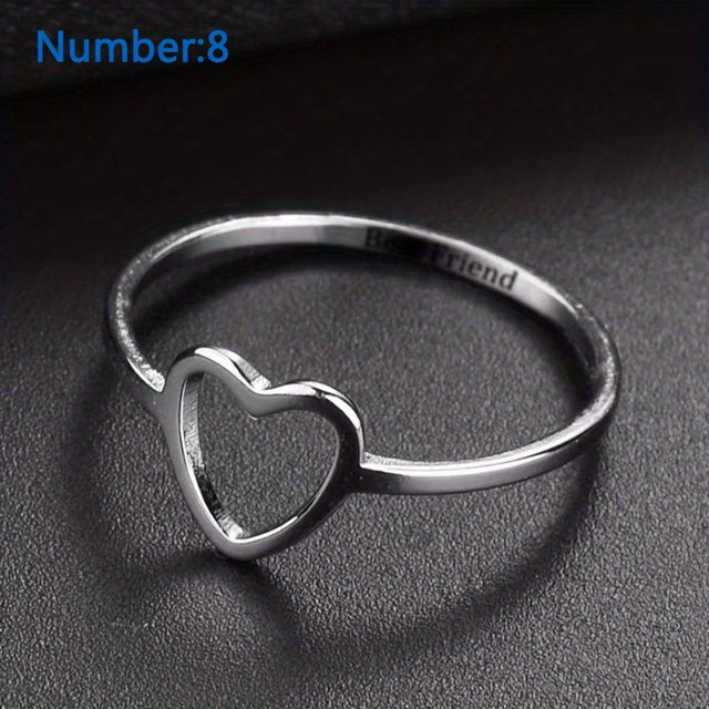 1pc Heart Ring for Men - Trendy and Stylish Hollow Out Design for Daily Wear and Gift Giving - Perfect Birthday or Holiday Gift for Boyfriends