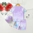 thumbnail image 6 of RUTAYY Girl Swimsuits Summer Short Sleeve Cartoon Prints Swimwear Beach Swimsuit Bikini Water Sport Swimsuit , Purple, 4-5 Years, 6 of 6