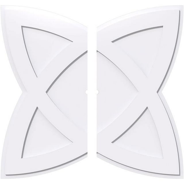 Ekena Millwork CMP40CM2-01000 40 in. OD x 1 in. ID Square Cosmo Architectural Grade PVC Contemporary Ceiling Medallion - 2 Piece