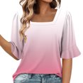 thumbnail image 1 of Blusas de Manga Corta para las Mujeres, Moda Verano Impreso, Blusas de Cuello Redondo, Chaqueta de Manga Corta para las Mujeres, 1 of 8